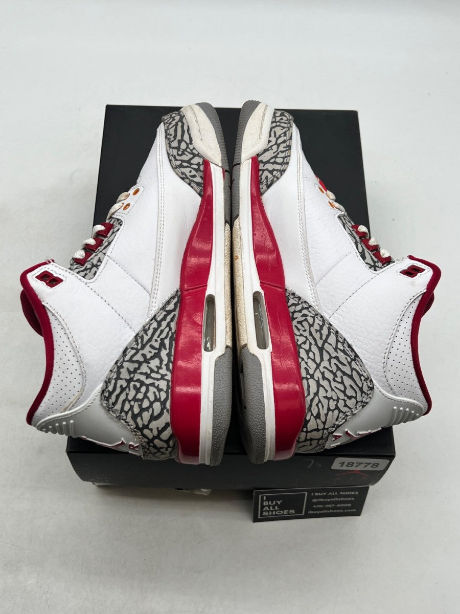 Jordan 3 Retro Cardinal (GS) 6.5Y (Moderately Worn Pre-Owned) - Image 7