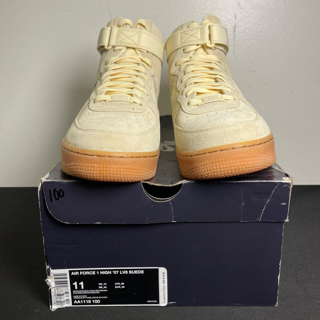 Nike Air Force 1 High '07 LV8 Suede Muslin Gum Medium Brown (Size 11) - Image 2