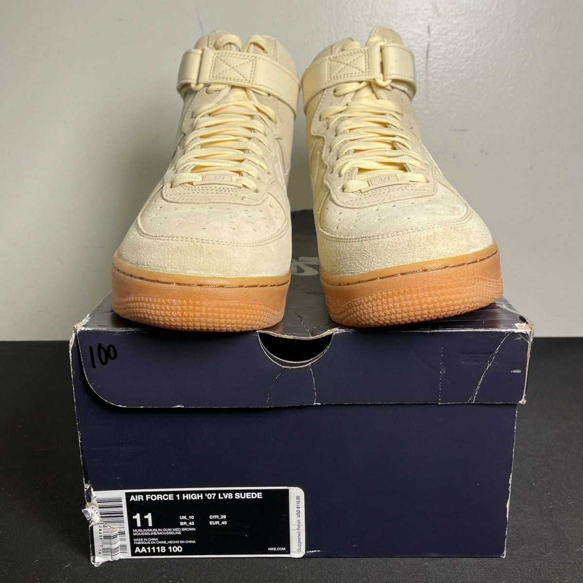 Nike Air Force 1 High '07 LV8 Suede Muslin Gum Medium Brown (Size 11) - Image 2
