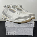 Jordan 3 Retro Craft Ivory 10 (Moderately Worn Pre-Owned)JordanIvory/Grey Mist/Cream - Image 1