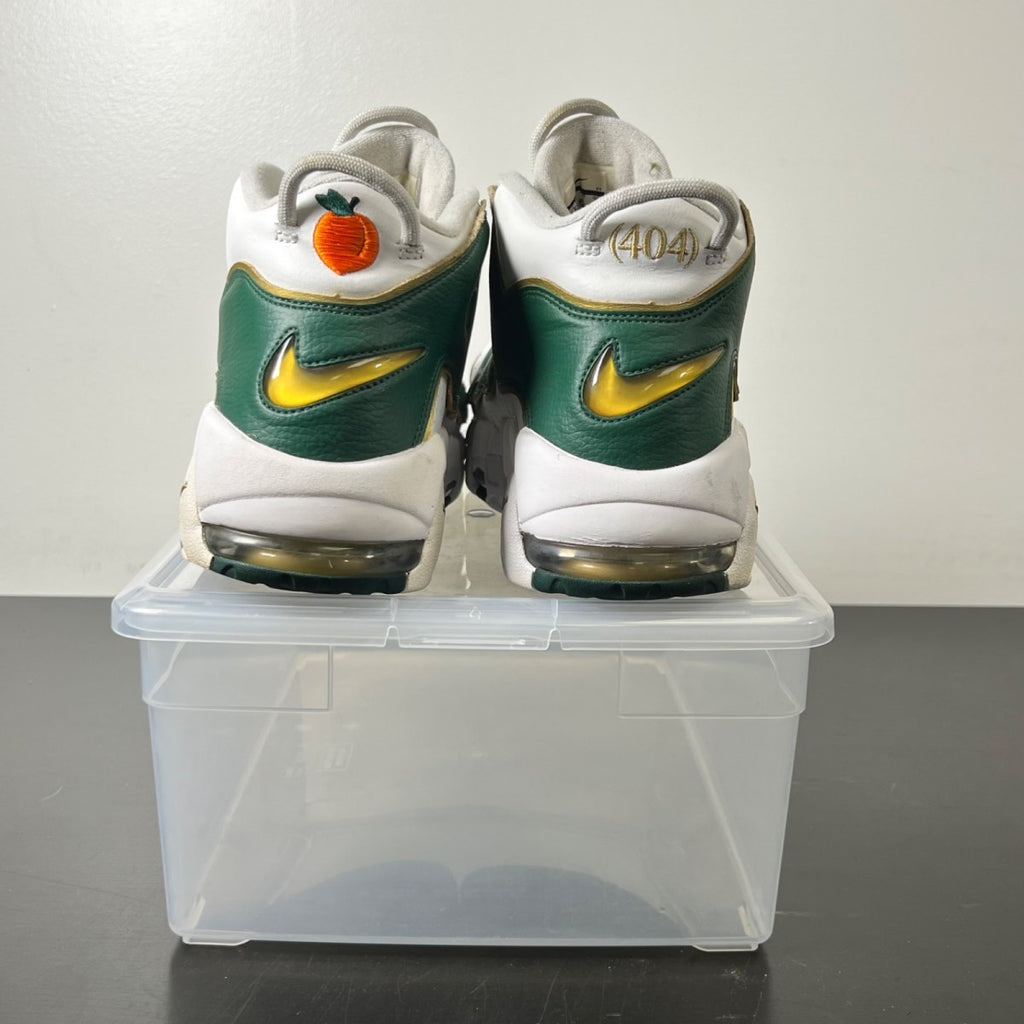 Nike Air More Uptempo Atlanta 12 (Heavily Worn Pre-Owned)NikeWhite/Gorge Green-Metallic Gold - Image 4