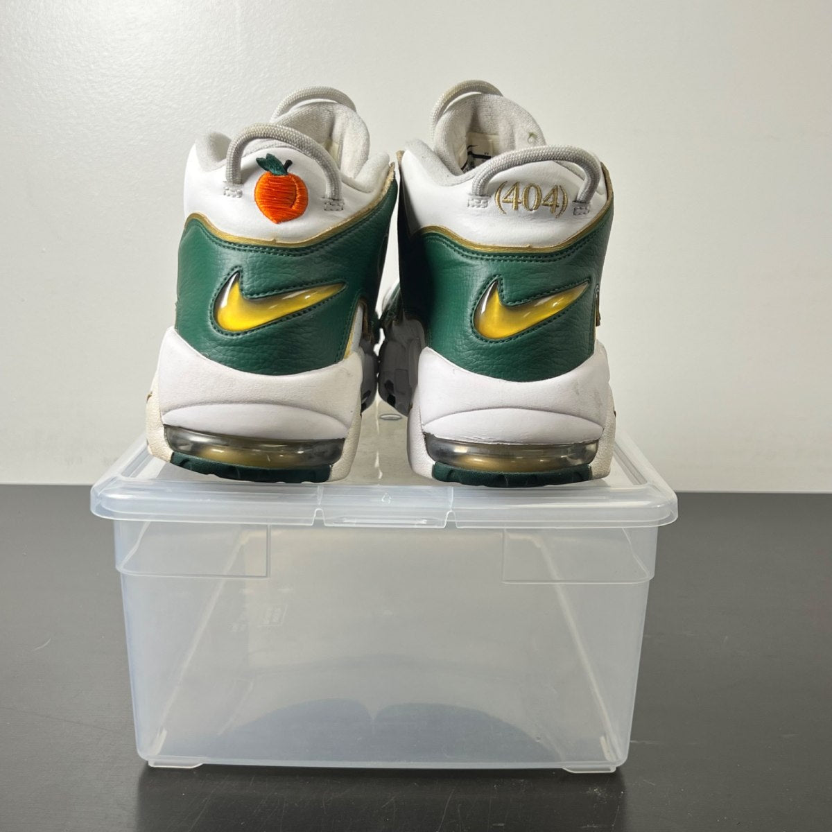Nike Air More Uptempo Atlanta 12 (Heavily Worn Pre-Owned)NikeWhite/Gorge Green-Metallic Gold - Image 4