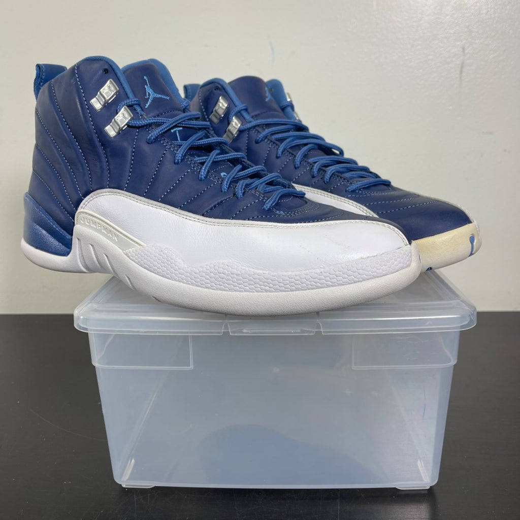 Jordan 12 Retro Indigo 10.5 (Moderately Worn Pre-Owned)JordanStone Blue/Legend Blue-Obsidian - Image 1