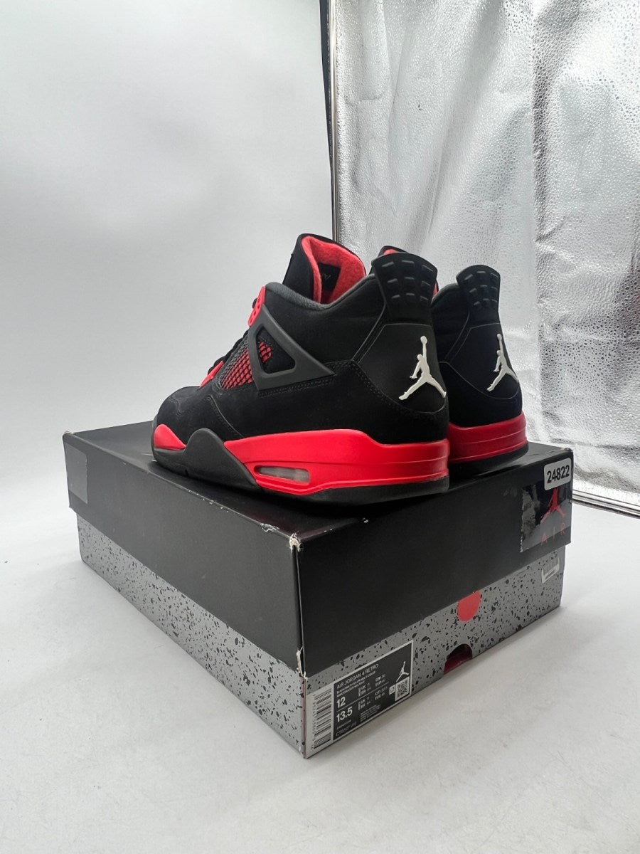 Jordan 4 Retro Red Thunder 12 (Lightly Worn Pre-Owned)JordanBlack/Multi-Color-Multi-Color-Crimson - Image 6