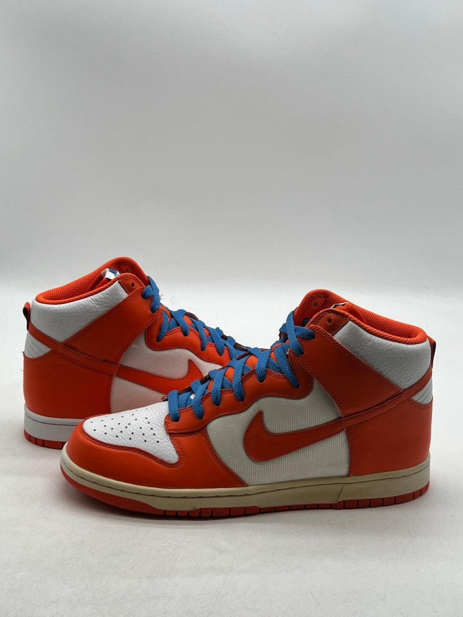 Nike Dunk High White Orange Blaze Varsity Blue 10.5 (Lightly Worn Pre-Owned) - Image 1