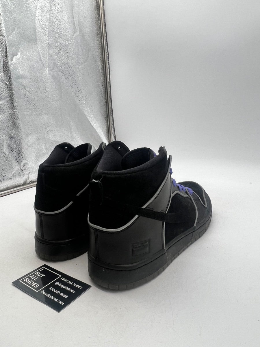 Nike SB Dunk High Black Purple Box 10.5 (Moderately Worn Pre-Owned) - Image 5