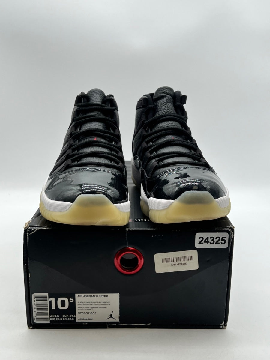 Jordan 11 Retro 72-10 10.5 (Lightly Worn Pre-Owned)JordanBlack/Gym Red-White-Anthracite - Image 2