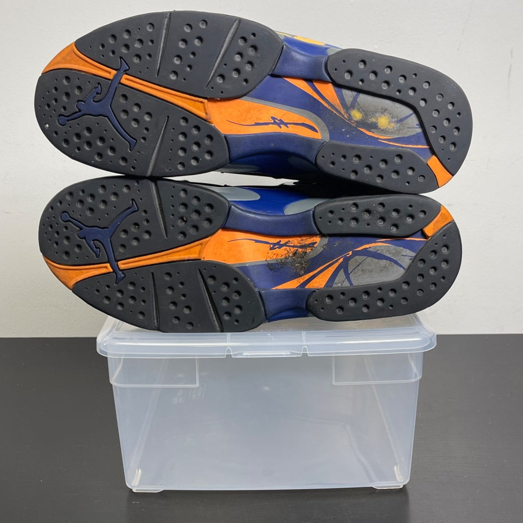 Jordan 8 Retro Phoenix Suns 12 (Moderately Worn Pre-Owned)JordanBlack/Bright Citrus-Cool Grey-Deep Royal Blue - Image 5