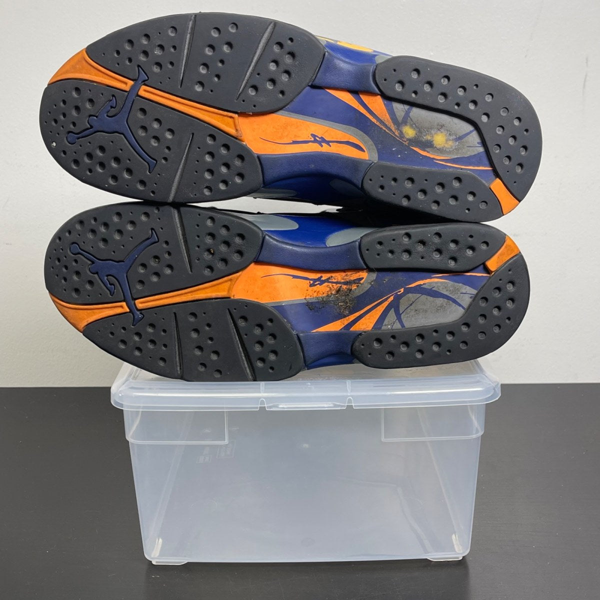 Jordan 8 Retro Phoenix Suns 12 (Moderately Worn Pre-Owned)JordanBlack/Bright Citrus-Cool Grey-Deep Royal Blue - Image 5