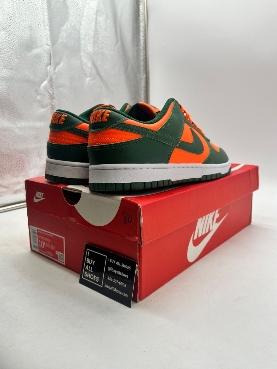 Nike Dunk Low Retro Miami Hurricanes 10.5 (Lightly Worn Pre-Owned) - Image 5