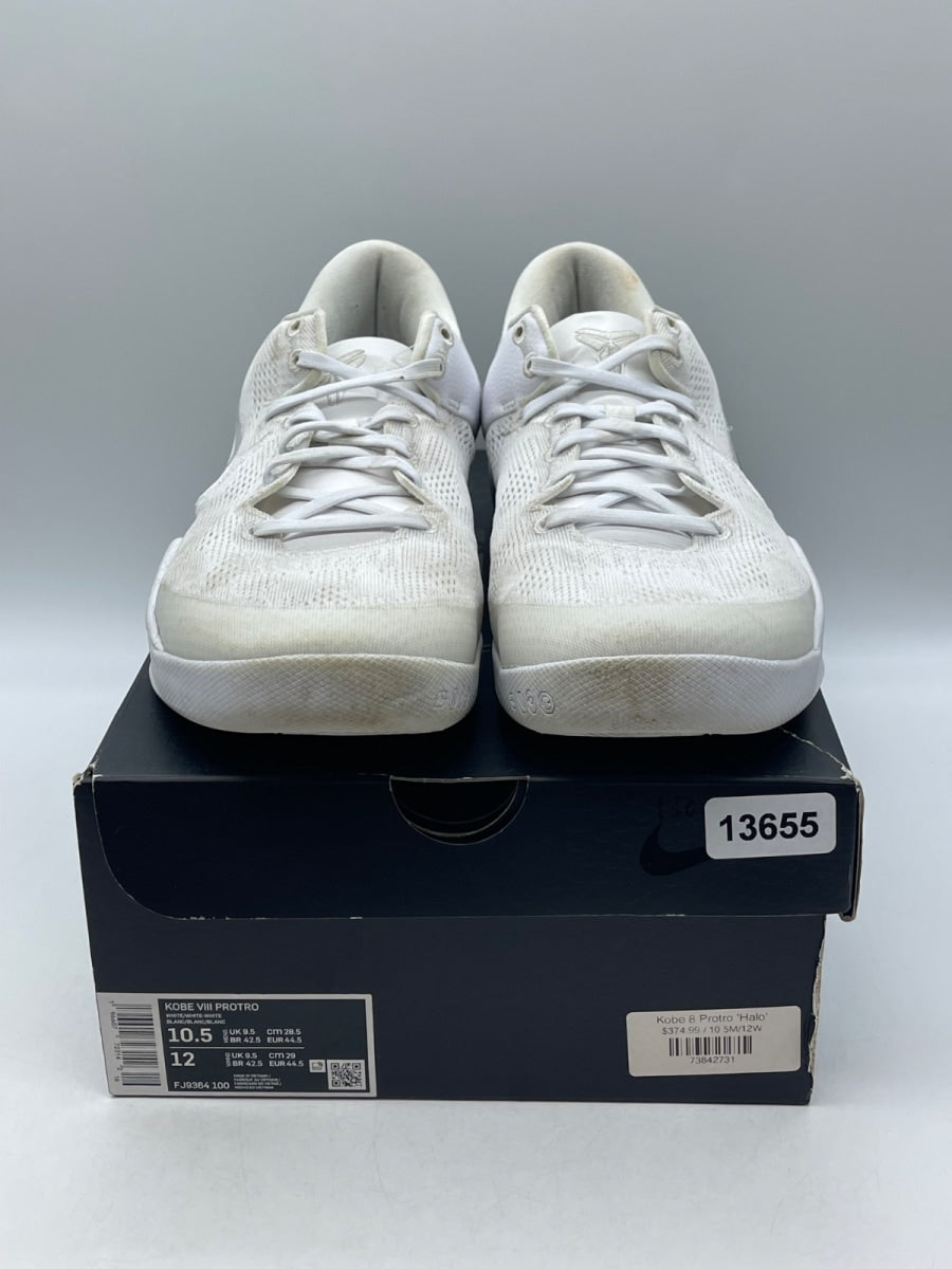 Nike Kobe 8 Protro Halo 10.5 (Moderately Worn Pre-Owned)NikeWhite/White-White - Image 2