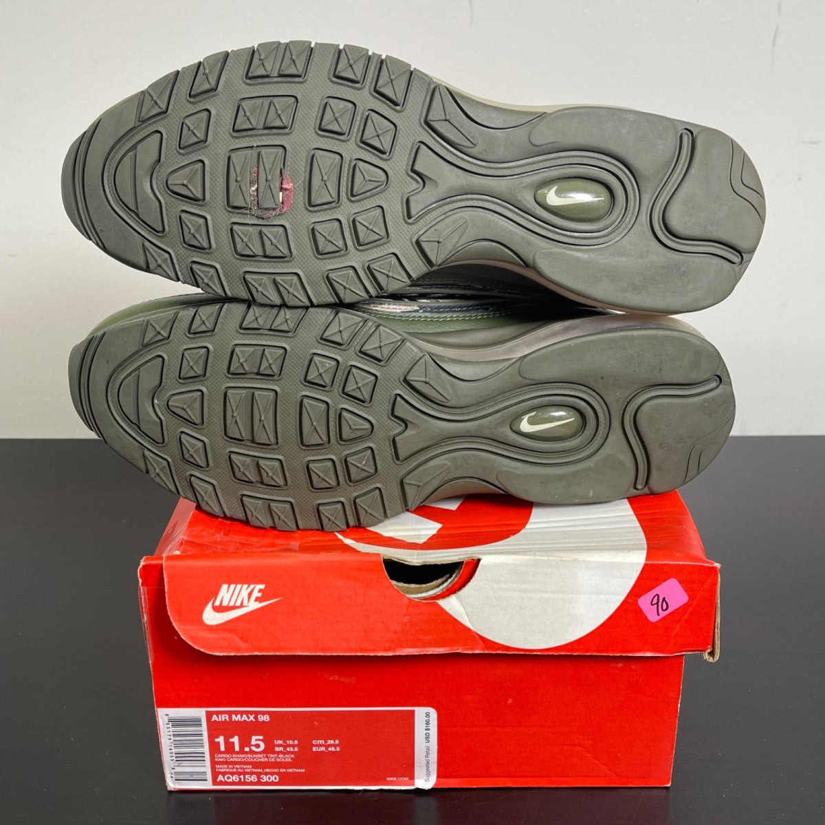 Nike Air Max 98 Camo Classic 11.5 (Moderately Worn Pre-Owned)NikeCargo Khaki/Sunset Tint-Black - Image 5