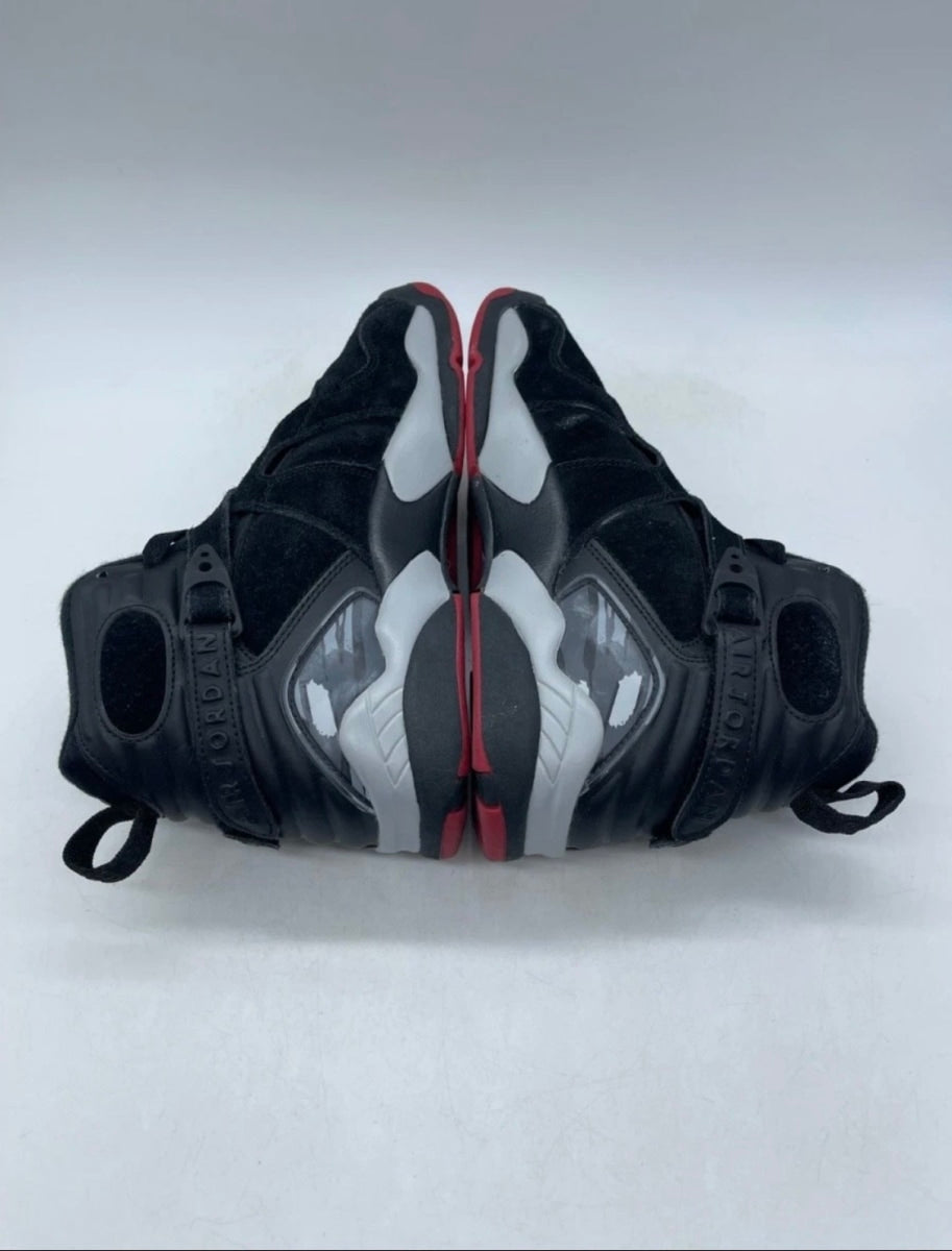 Jordan 8 Retro Black Cement (GS) 5Y (Moderately Worn Pre-Owned)JordanBlack/Gym Red-Black-Wolf Grey - Image 6