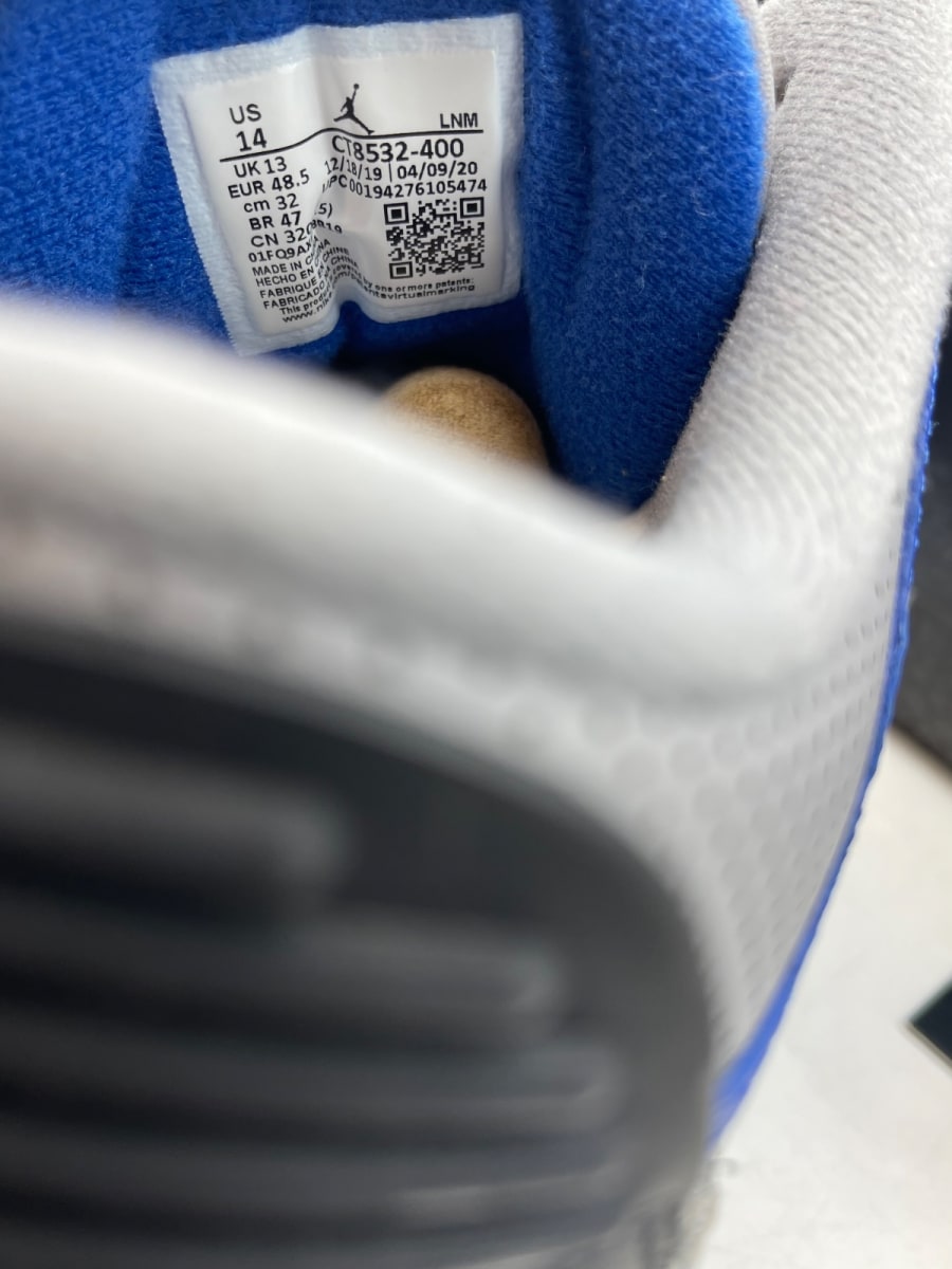 Jordan 3 Retro Varsity Royal Cement 14 (Moderately Worn Pre-Owned) - Image 8