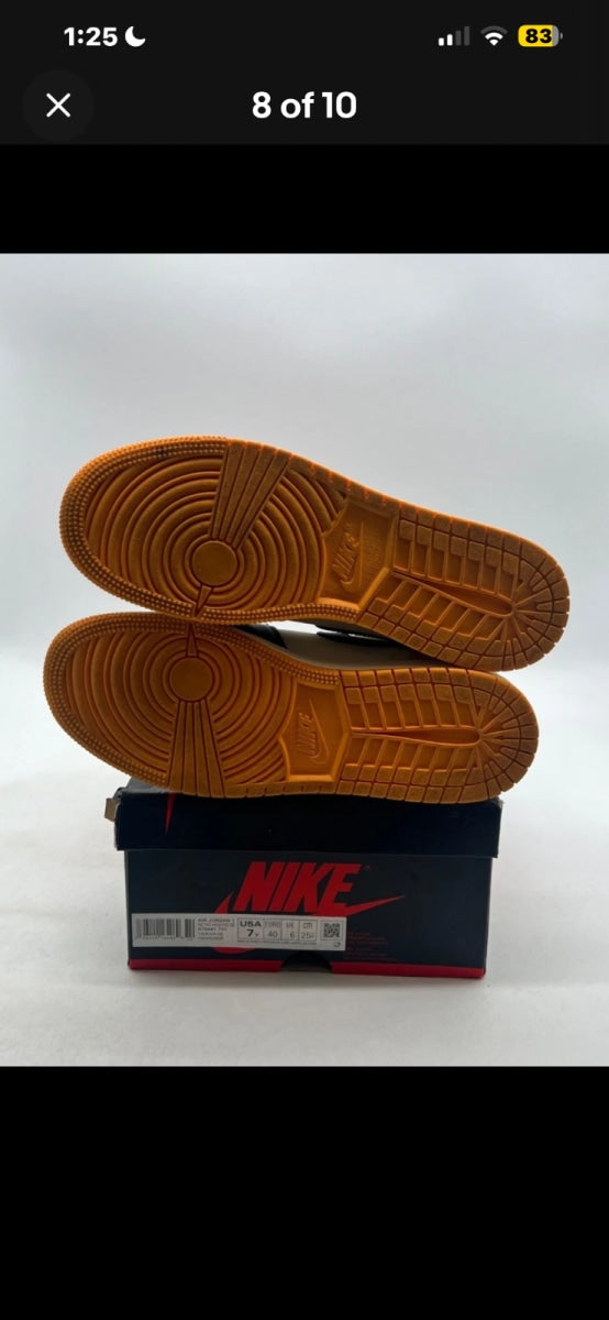 Jordan 1 Retro High OG Taxi (GS) 7Y (Lightly Worn Pre-Owned)JordanTaxi/Black-Sail - Image 8