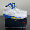 Jordan 5 Retro Laney (2013) 10 (Moderately Worn Pre-Owned)JordanWhite/Varsity Maize-Varsity Royal-Black - Image 1
