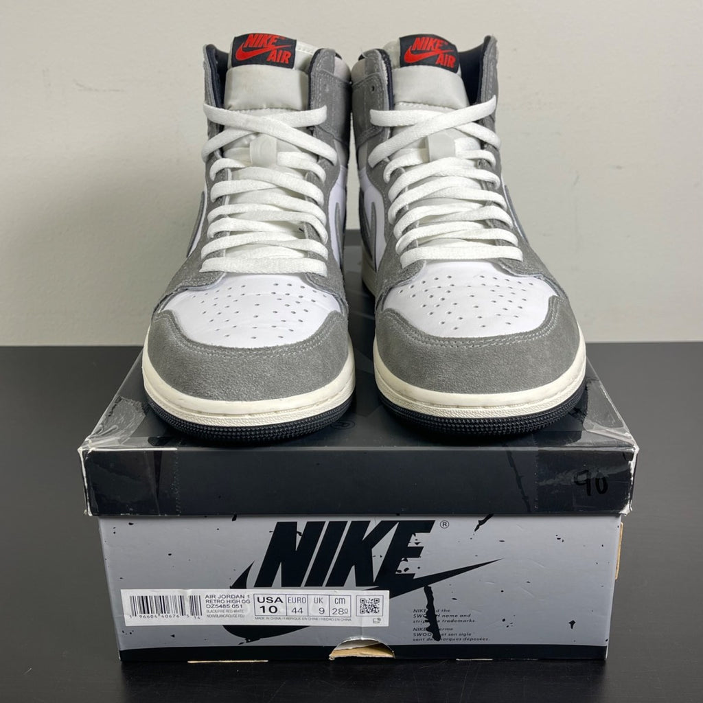 Jordan 1 Retro High OG Washed Black 10 (Moderately Worn Pre-Owned)JordanBlack/Fire Red/Light Smoke Grey/Sail - Image 2
