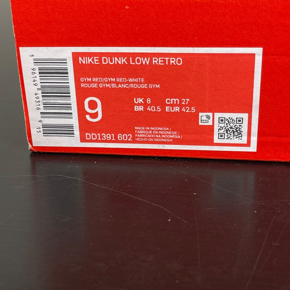 Nike Dunk Low USC 9 (Moderately Worn Pre-Owned)NikeWhite/Gym Red-Yellow - Image 7
