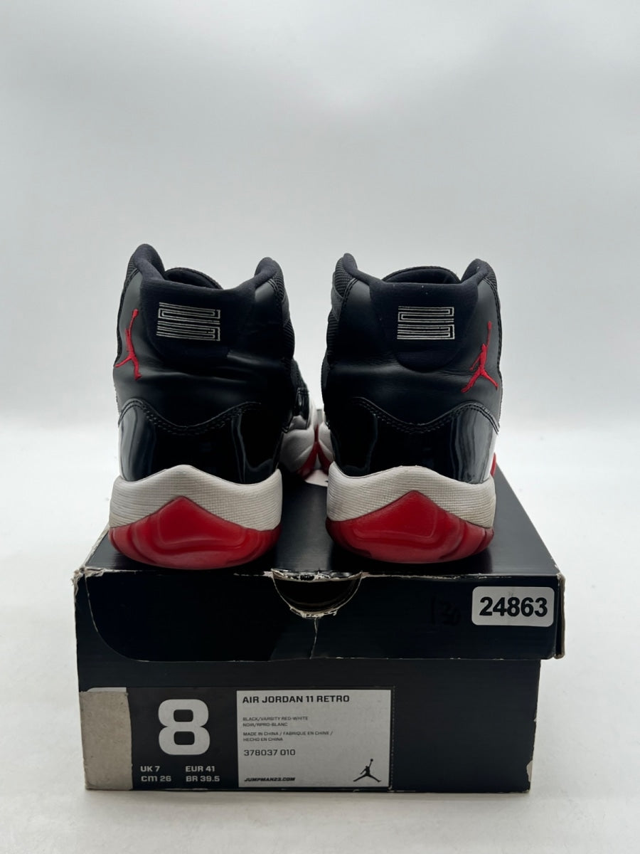 Jordan 11 Retro Playoffs (2012) 8 (Moderately Worn Pre-Owned)JordanBlack/Varsity Red-White - Image 5