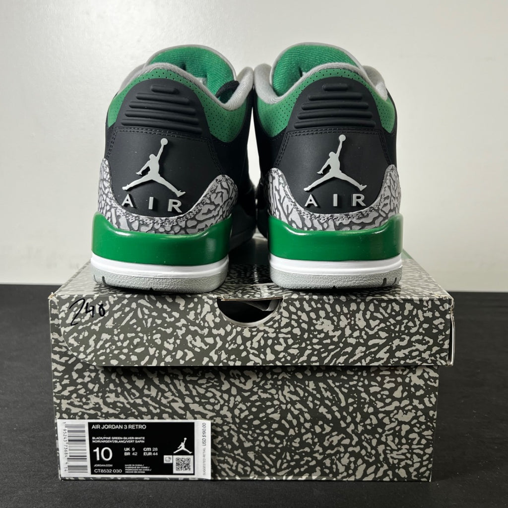 Jordan 3 Retro Pine Green (Size 10) - Image 4