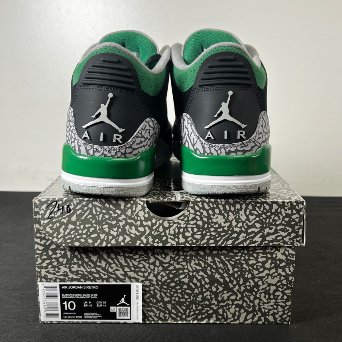 Jordan 3 Retro Pine Green (Size 10) - Image 4
