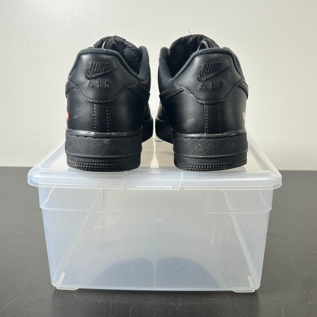 Nike Air Force 1 Low Supreme Black 8 (Moderately Worn Pre-Owned)NikeBlack/Black-Black - Image 4