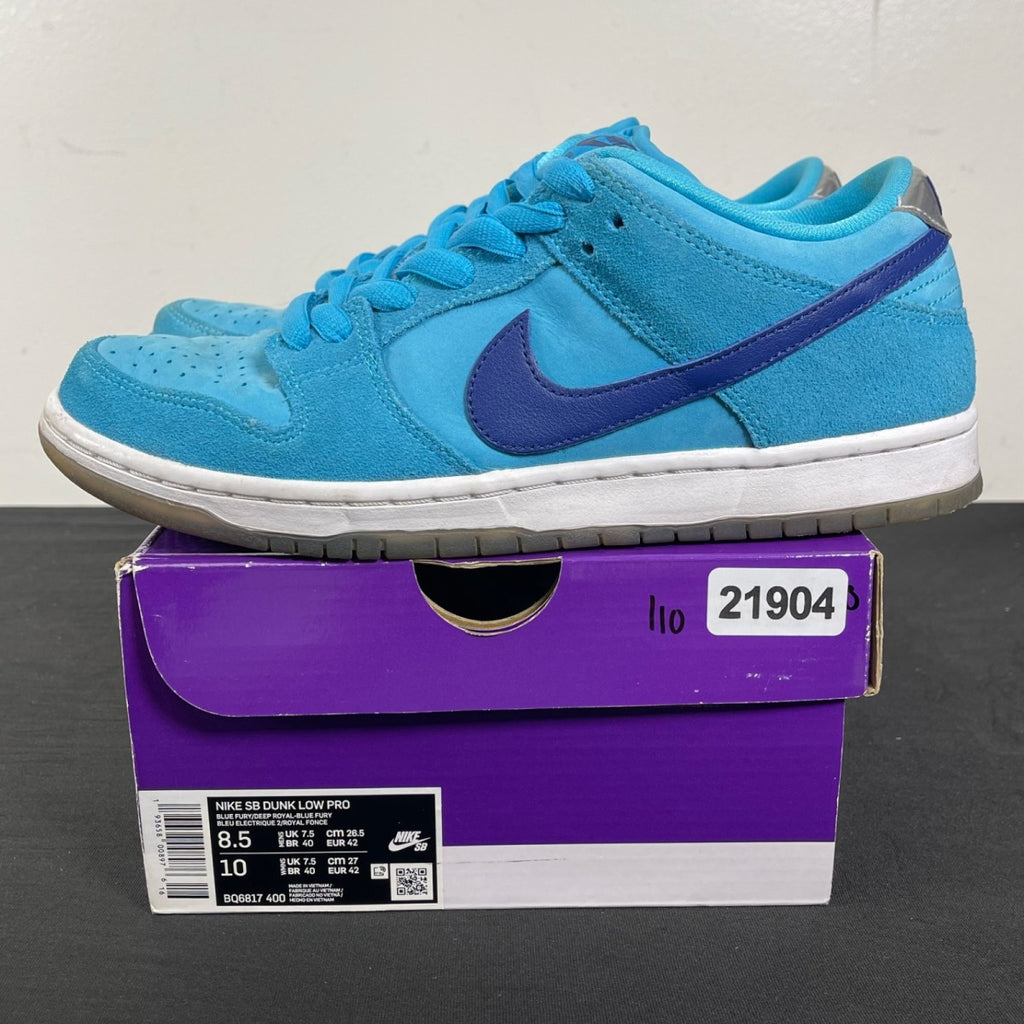 Nike SB Dunk Low Pro Blue Fury 8.5 (Moderately Worn Pre-Owned)NikeBlue Fury/Deep Royal-Blue Fury - Image 3