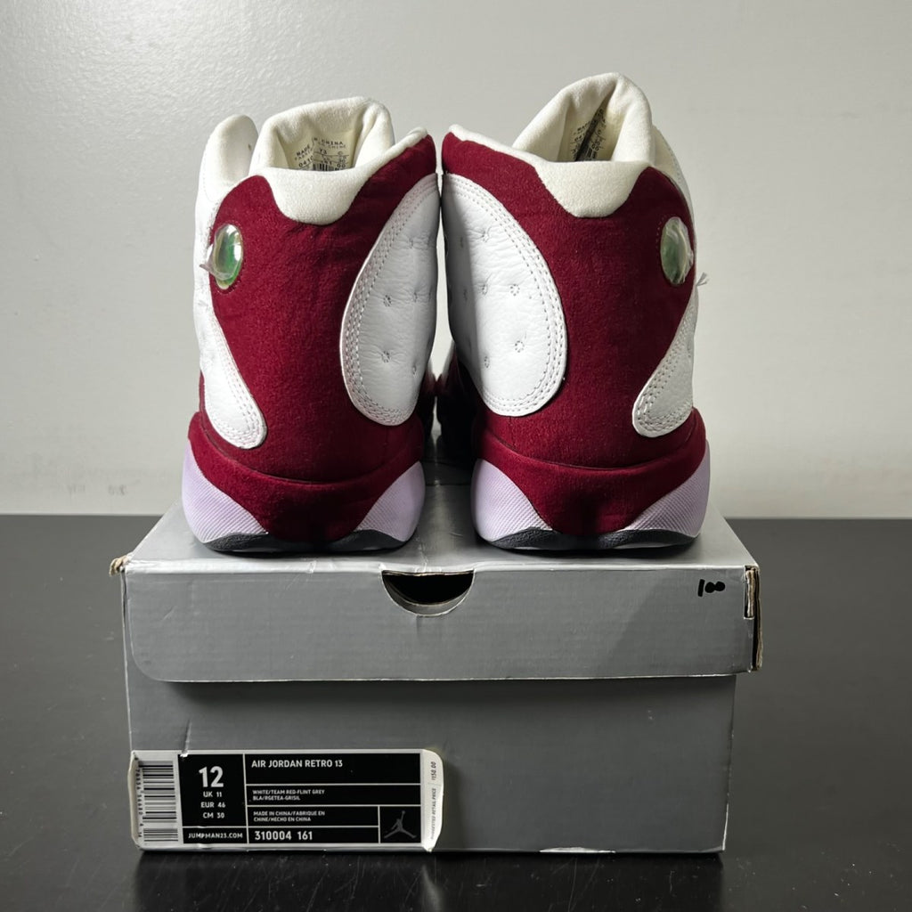 Jordan 13 Retro Grey Toe (2005) 12 (Moderately Worn Pre-Owned)JordanWhite/Team Red-Flint Grey - Image 5
