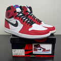 Jordan 1 Retro High Spider-Man Origin Story 10.5 (Moderately Worn Pre-Owned)JordanGym Red/Black-White-Photo Blue - Image 1