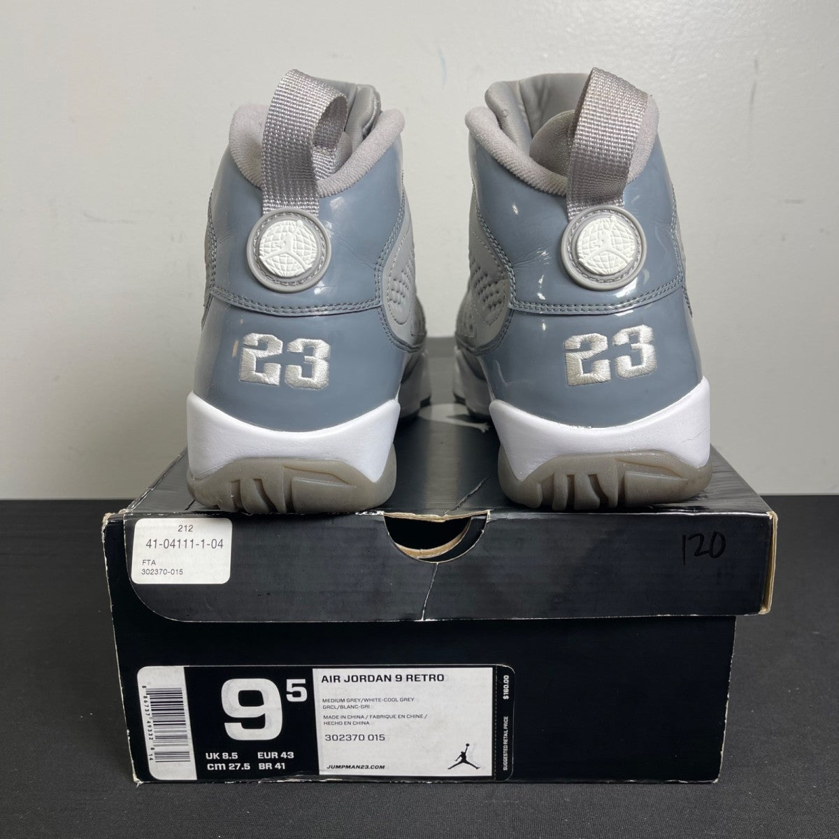 Jordan 9 Retro Cool Grey (2012) (Size 9.5) - Image 4