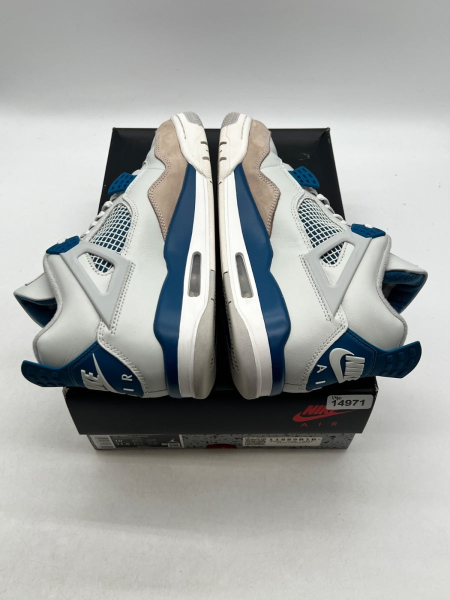 Jordan 4 Retro Military Blue (2024) 10 (Moderately Worn Pre-Owned)JordanOff-White/Military Blue/Neutral Grey - Image 9