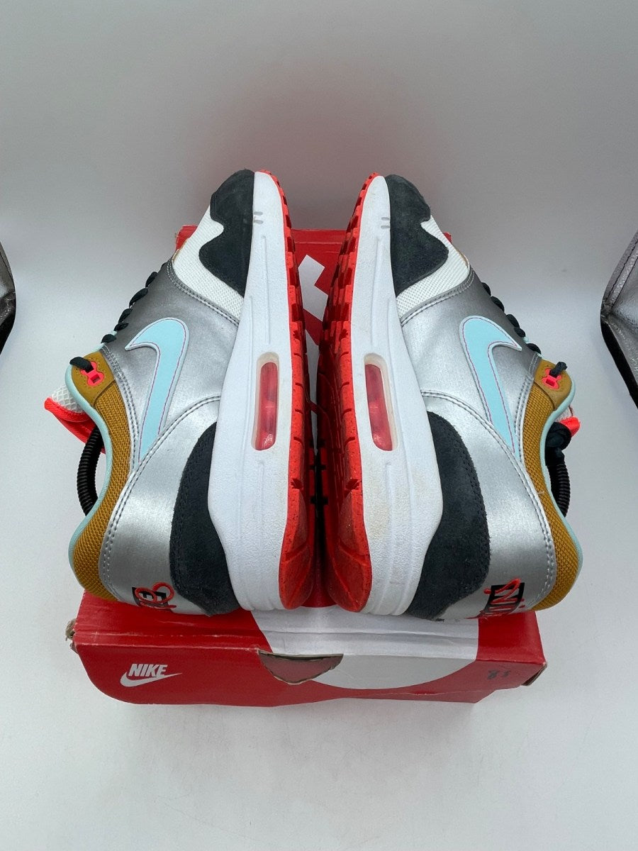 Nike Air Max 1 Graffiti Logo 10 (Moderately Worn Pre-Owned)NikeWhite/Chutney-Dark Smoke Grey-Glacier Ice - Image 6