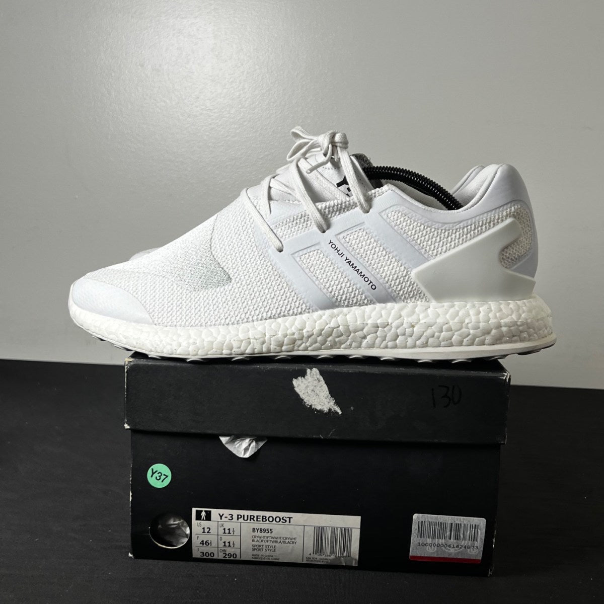adidas Y-3 Pureboost Triple White (Size 12) - Image 3