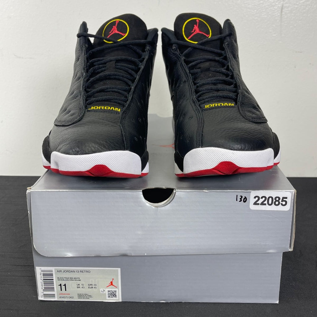 Jordan 13 Retro Playoffs (2023) 11 (Moderately Worn Pre-Owned)JordanBlack/Varsity Red-White-Vibrant Yellow - Image 2