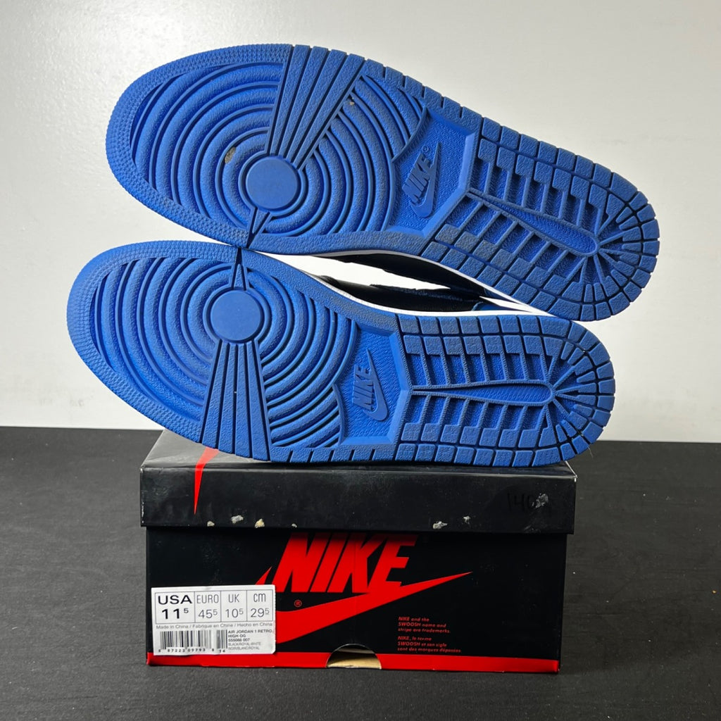 Jordan 1 Retro Royal (2017) 11.5 (Lightly Worn Pre-Owned)JordanBlack/Varsity Royal-White - Image 6
