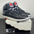 Jordan 2 Retro Black Cement 11 (Moderately Worn Pre-Owned)JordanBlack/Cement Grey/Fire Red/Sail - Image 1