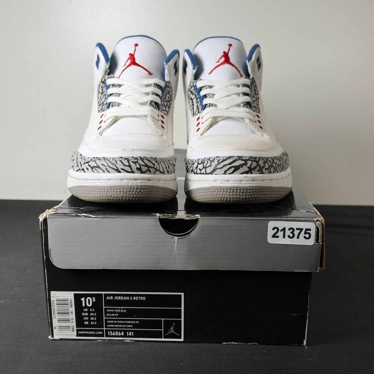 Jordan 3 Retro True Blue (2009) (Size 10.5) - aux