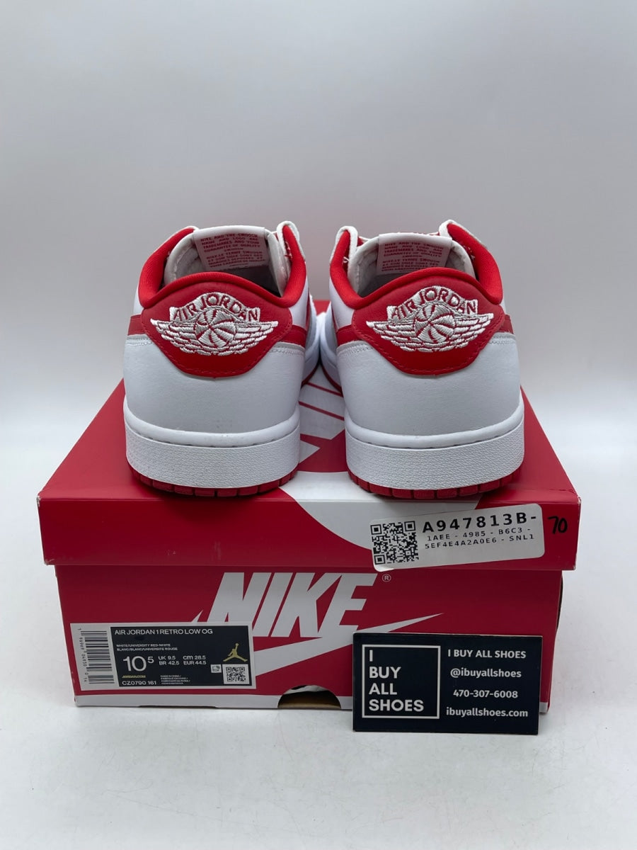 Jordan 1 Retro Low OG University Red 10.5 (Moderately Worn Pre-Owned) - Image 3