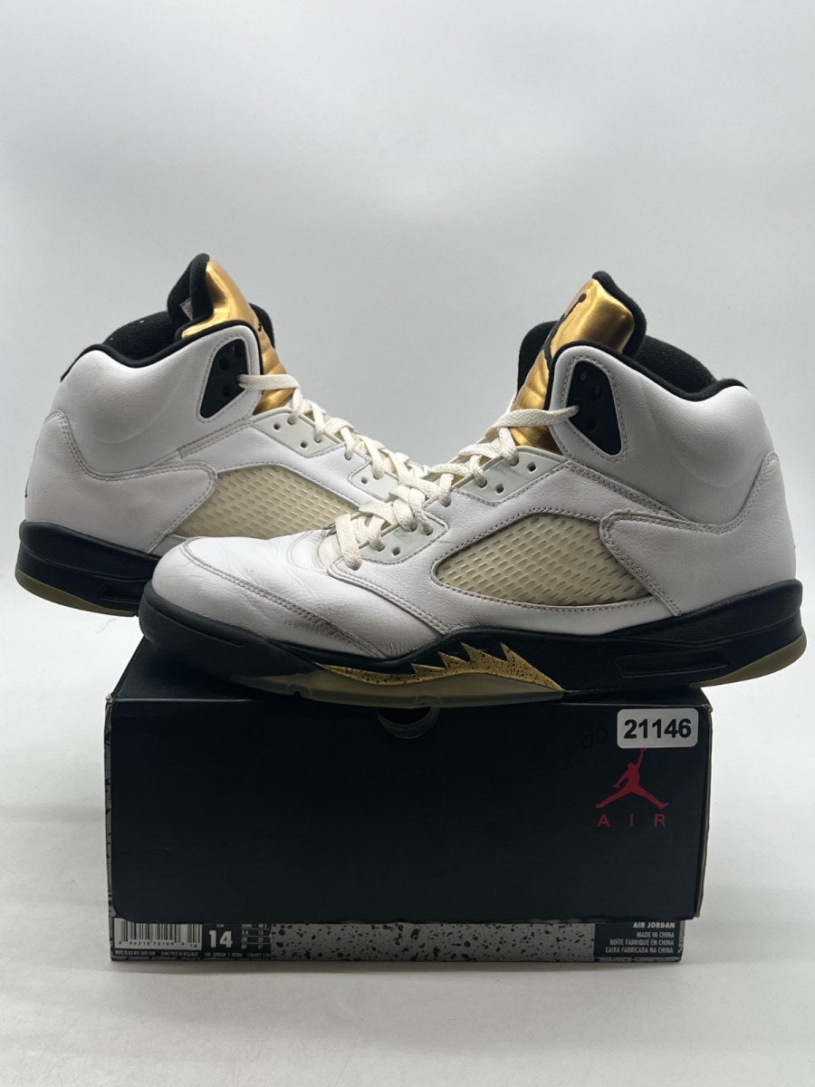 Jordan 5 Retro Olympic (2016) 14 (Heavily Worn Pre-Owned) - Image 1
