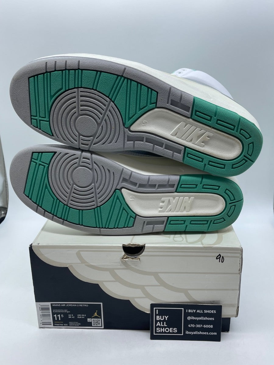 Jordan 2 Retro Crystal Mint (Women's) 11.5W (Moderately Worn Pre-Owned) - Image 7