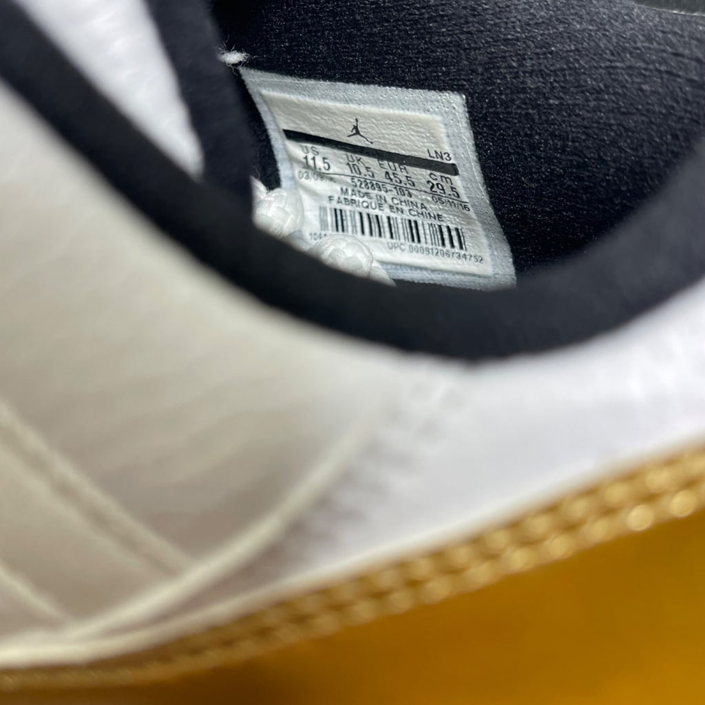 Jordan 11 Retro Low Closing Ceremony 11.5 (Moderately Worn Pre-Owned)JordanWhite/Metallic Gold Coin-Black - Image 6