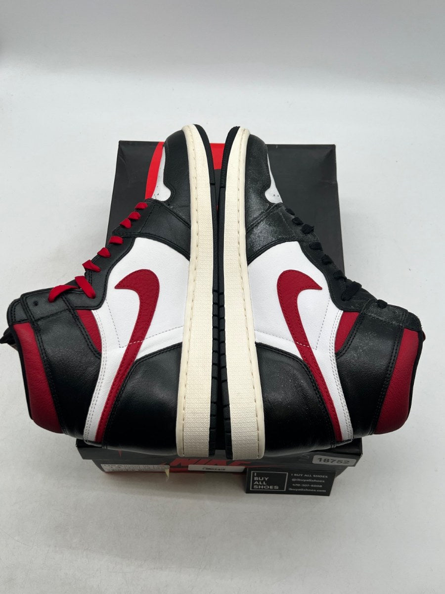 Jordan 1 Retro High Black Gym Red 13 (Lightly Worn Pre-Owned) - Image 7