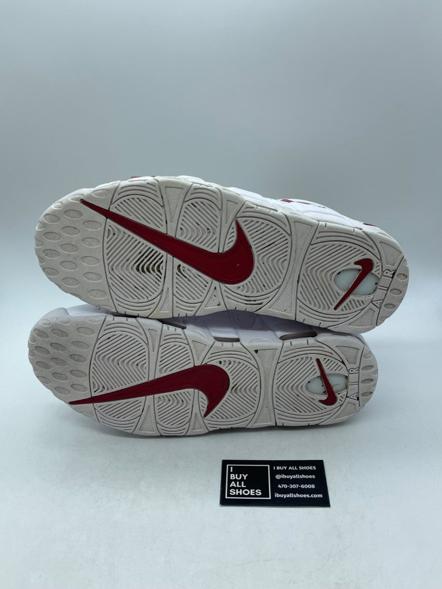 Nike Air More Uptempo White Varsity Red Outline 12 (Moderately Worn Pre-Owned) - Image 7