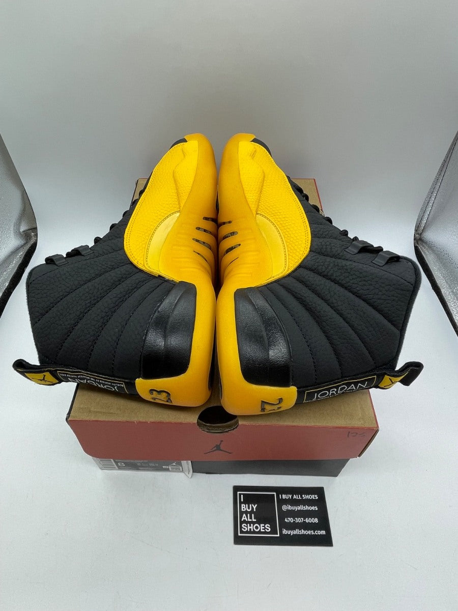 Jordan 12 Retro Black University Gold 8 (Moderately Worn Pre-Owned) - Image 6