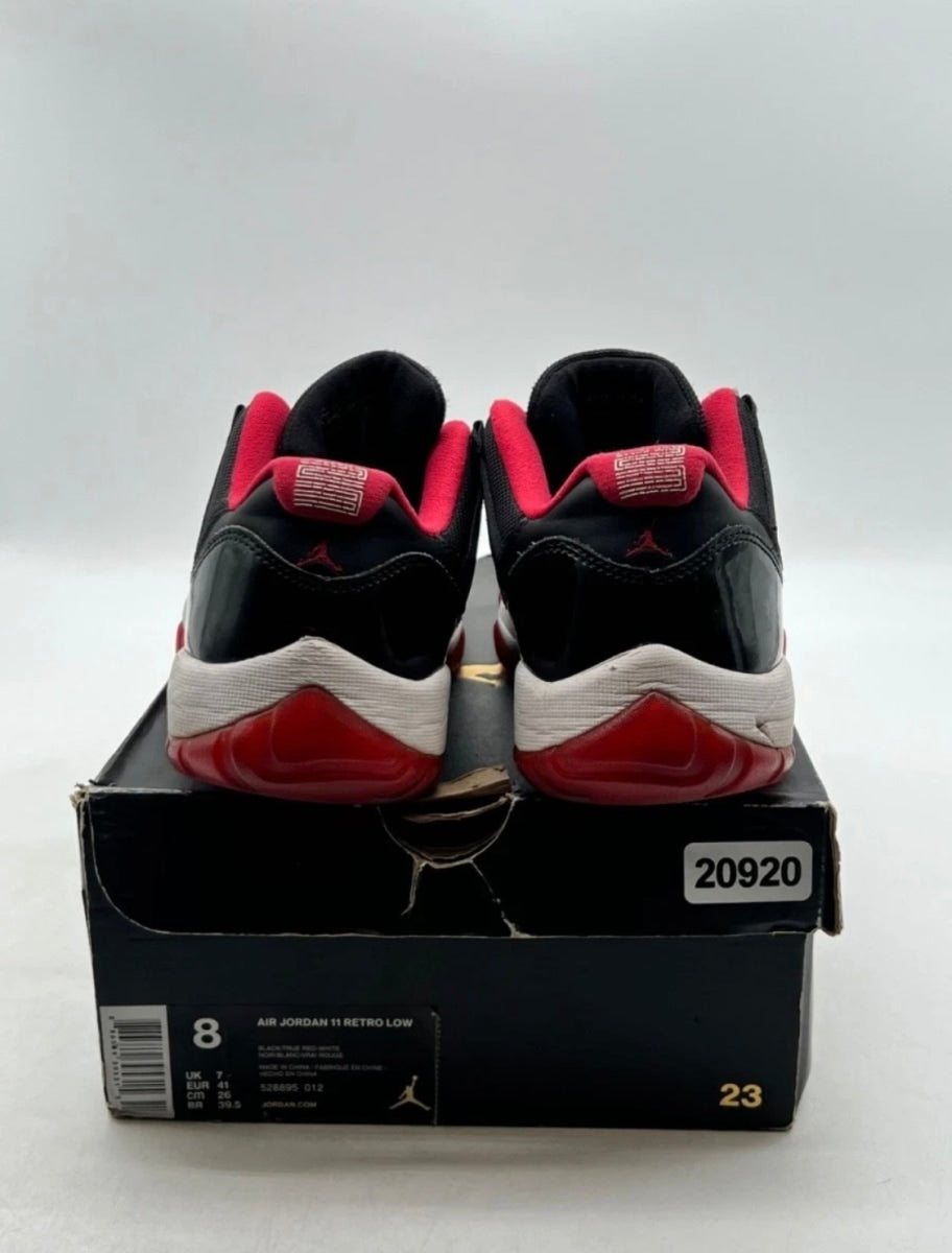 Jordan 11 Retro Low Bred (2015) 8 (Heavily Worn Pre-Owned)JordanBlack/True Red-White - Image 3