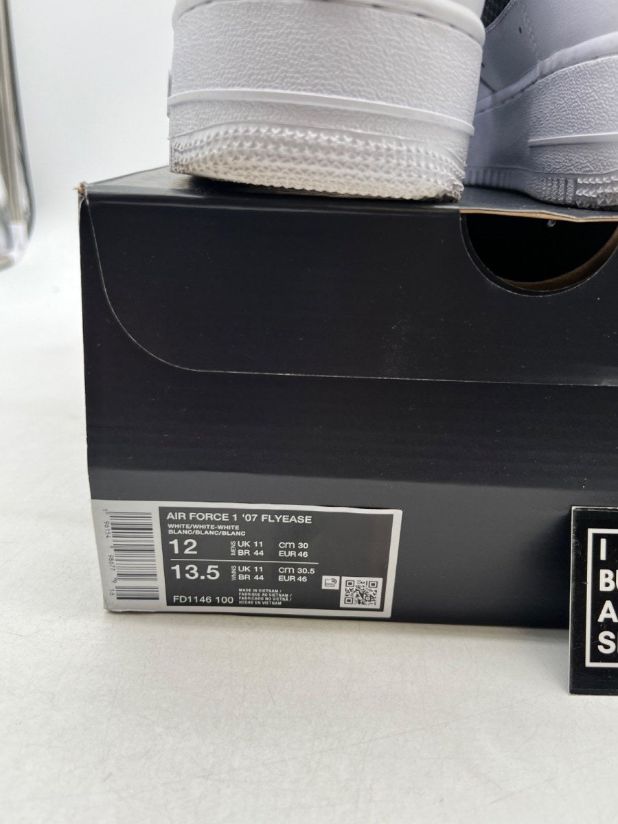 Nike Air Force 1 Low Flyease White 12 (Lightly Worn Pre-Owned) - Image 6