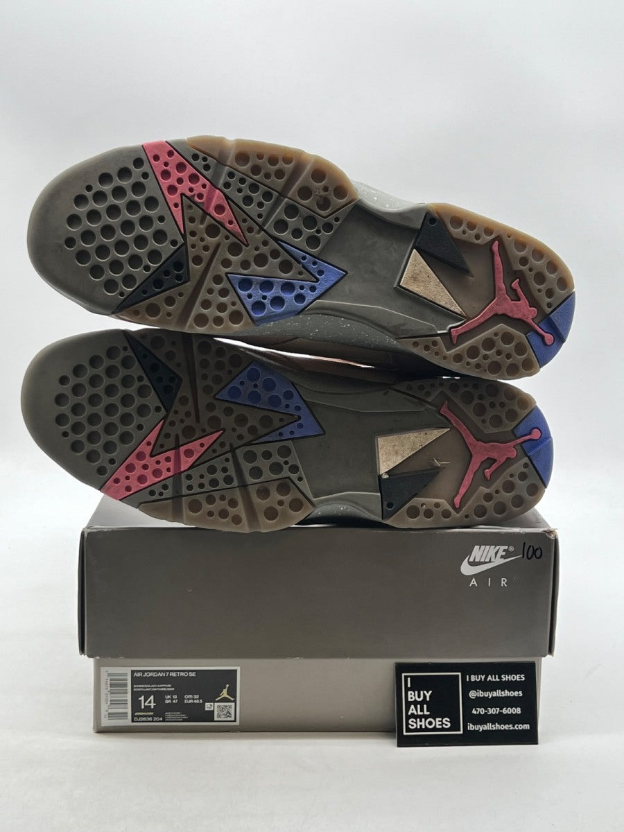 Jordan 7 Retro SE Sapphire 14 (Lightly Worn Pre-Owned) - Image 8