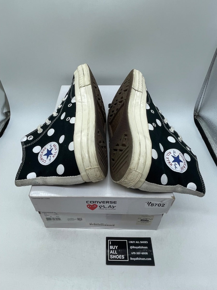Converse Chuck Taylor All Star 70 Hi Comme des Garcons PLAY Polka Dot Black 11 (Moderately Worn Pre-Owned) - Image 6