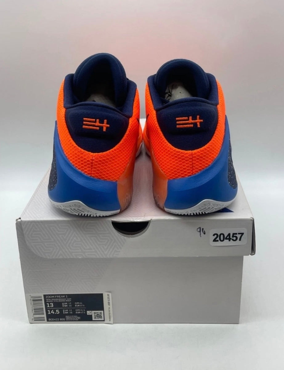 Nike Zoom Freak 1 Antetokounbros 13 (Lightly Worn Pre-Owned)NikeTotal Orange/Midnight Navy-White-Photo Blue - Image 5