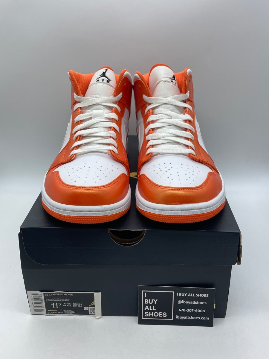 Jordan 1 Mid Metallic Orange 11.5 (Moderately Worn Pre-Owned) - Image 2